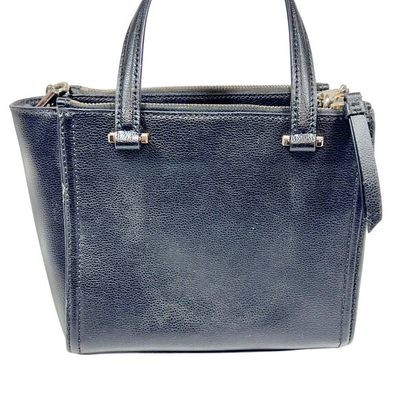 Kate Spade Black Pebble Leather Satchel Crossbody Bag Purse Medium Used - Picture 3 of 16